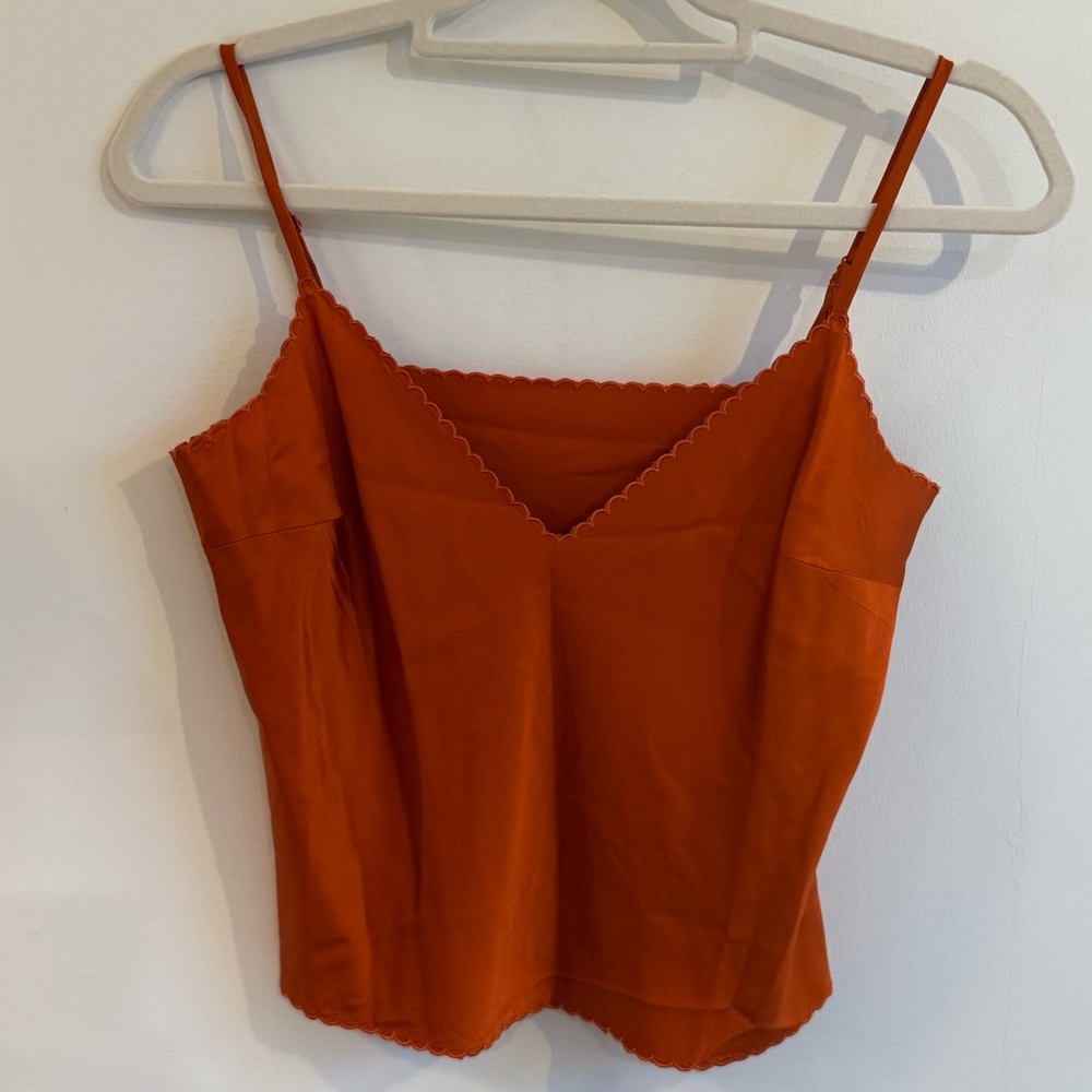 Doen Red/Orange Effie Silk Cami